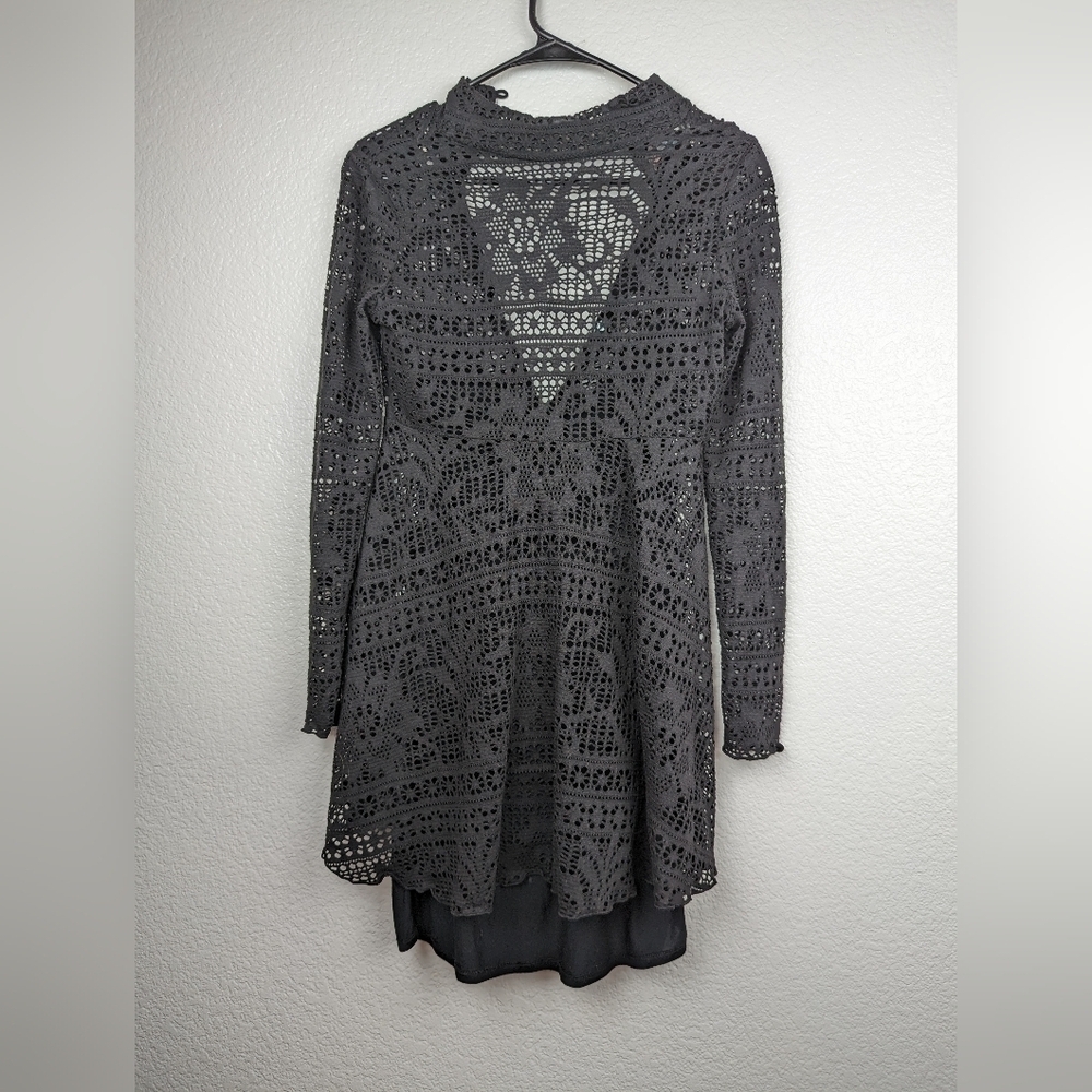 Free People Beach Black Lace Coverup Dress